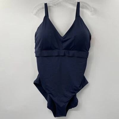 Terno de banho Spanx feminino 3X Sunkissed azul marinho uma peça controle de barriga novo com etiquetas - Imagem 1 de 4