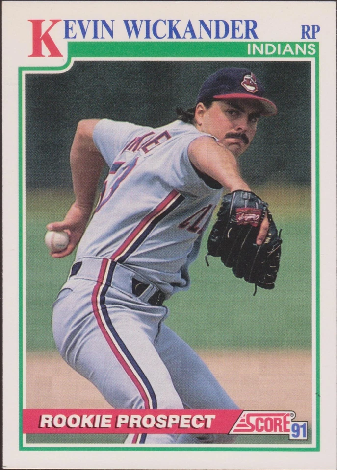 1991  Score #355 Kevin Wickander Cleveland Indians Rookie Baseball Card RC - Image 1 of 1