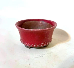 Japanese bonsai pot made by Heian Kosen 8cm 3.1" red - Picture 1 of 4