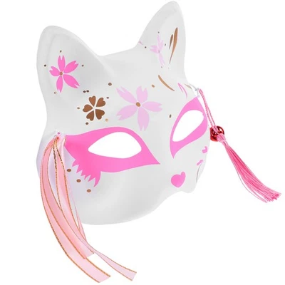  1PC copertina viso maschera decorativa Cosplay show a mezza faccia volpe gatto - Immagine 1 di 4