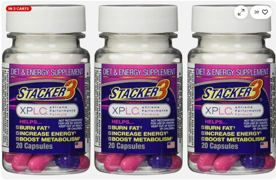 3-pk Apilador 3 XPLC Suplemento Dietético Herbal - 20 Cápsulas (Paquete de 3) Foto 1 de 1