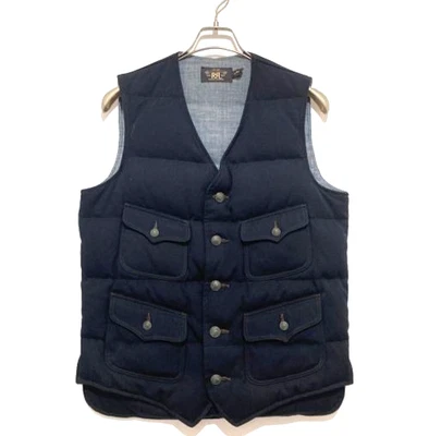 RRL Ralph Lauren Wool Cotton Blend Quilted Hunting Down Filled Vest-MEN-L - Image 1 of 3