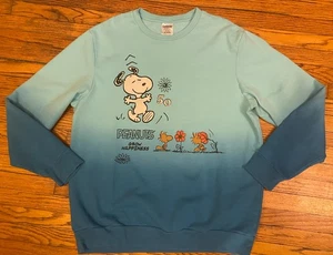 Snoopy Woodstock Peanuts Sweatshirt Herren XL, 46-48 Happiness Friends blau - Bild 1 von 8