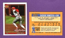 Ozzie Smith St Louis Cardinals 1991 Topps Cracker Jack 2nd Series Mini #27
