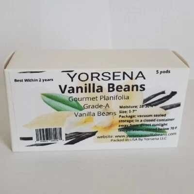  Frijoles de vainilla de Madagascar grado A, planifolia 5 vainas Foto 1 de 4