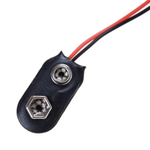 PP3 9V Battery Snap Clip on Plastic Connector 145mm Cable Lead Snaps UK - Picture 1 of 12