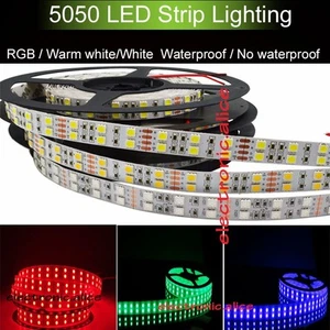 DC 12V 5M 16.4Ft 600 leds 5050 Double Row RGB White Warm white LED strip Light - Picture 1 of 6