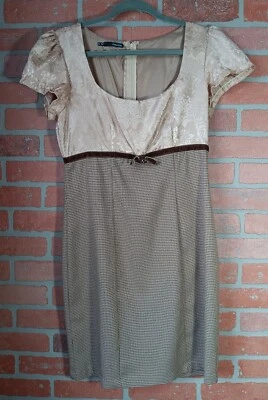 Vestido Babydoll Maurices Floral Damasco y Pata de Gallo Talla 5/6 Retro Oscuro Academia Foto 1 de 4