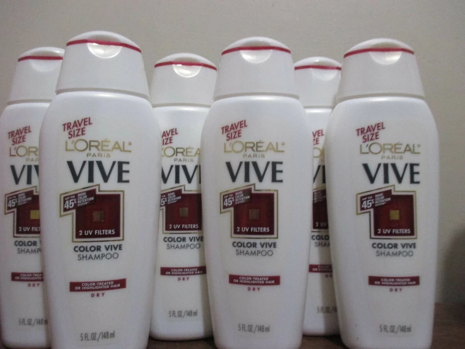 Lote de 6 champúes L' Oreal Vive Color Vive color seco cabello 5 oz Foto 1 de 1