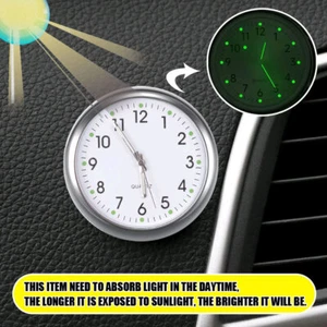 Luminous Auto Car Clock Mini Digital Watch Stick On Ornaments Replacement Clock - Picture 1 of 7