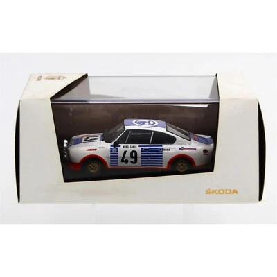 Original Skoda 130 RS Modellauto 1:43 Monte Carlo 1977 silber MVF76-800 -NEU-