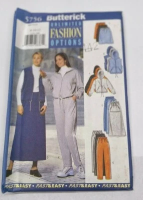 Butterick 5756 Misses Jacket Vest Skirt Pants Sewing Pattern Size 8 10 12 Uncut - Image 1 of 3