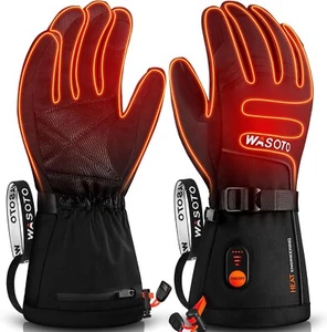 Heated Gloves for Men Women 7.4V Battery 22.2WH Rechargeable Heated Ski Gloves - Picture 1 of 7