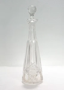 Narrow American Brilliant Period A.B.P. Cut Glass Wine Decanter - Picture 1 of 18
