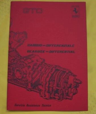Caja de cambios y diferencial Ferrari 288GTO - MUY RARO manual técnico 1985, texto Ita/Eng Foto 1 de 4