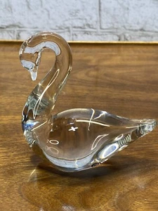 Vtg Swan Hand Blown Art Glass Paperweight Signed FM Ronne By Sweden 40-100 Piece - Picture 1 of 8