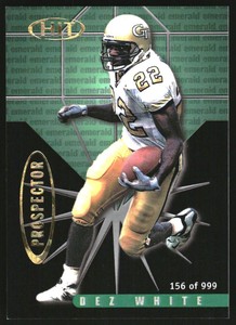 2000 SAGE HIT Prospectors Emerald #P19 Dez White /999