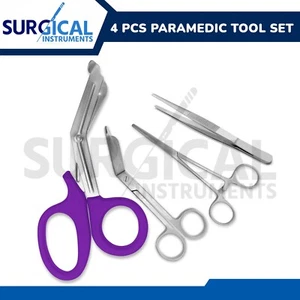 4 Pcs First Aid Paramedic Tools Set Kit For Nurses Surgical Instruments (Purple) - Picture 1 of 8