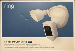 RING FLOODLIGHT CAM WIRED PRO - OUTDOOR CCTV SECURITY CAMERA WITH 1080P HDR NEW - Picture 1 of 4