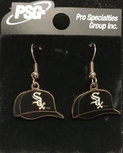 Chicago White Sox Cap Logo J Hook Dangle Earrings NEW - Picture 1 of 1