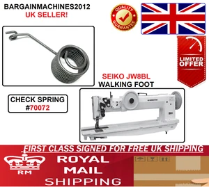 RESORTE DE VERIFICACIÓN #70072 PARA PIEZA DE MÁQUINA DE COSER INDUSTRIAL DE AGUJA ÚNICA SEIKO JW8BL - Imagen 1 de 3
