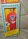 Evel Knievel Ideal 1976 7" Action Figure Red Outfit Mint In Box