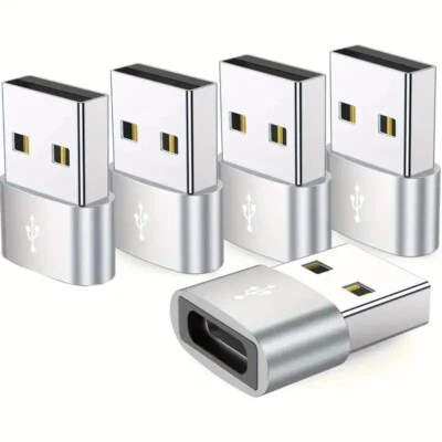 5-Pack USB-C 3.1 Female to USB A Male Adapter Converter OTG Type C Android Phone - Image 1 of 4
