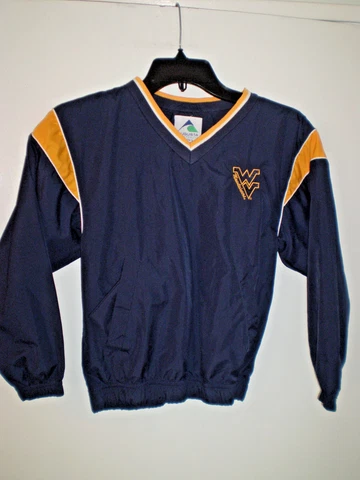 West Virginia Mountaineers Jacket YOUTH KIDS S SMALL Navy Blue Lightweight H2 Cover