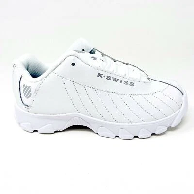 Zapatillas informales K-Swiss ST329 blancas plateadas para niños 56408 155 Foto 1 de 4