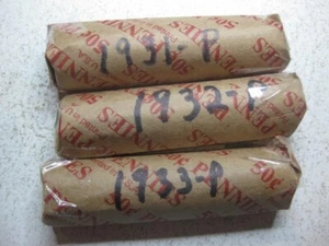 3 rollos (150 monedas) centavos Lincoln 1931-P,32-P,33-P promedio cir's - Imagen 1 de 1