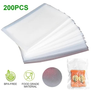 200 8x12 cuarto bolsa selladora al vacío 4 mil bolsa de almacenamiento en relieve para máquina FoodSaver - Imagen 1 de 6