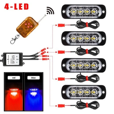 4LED Strobe Light Kit for Trucks with Wireless Remote Control Features - Image 1 of 4