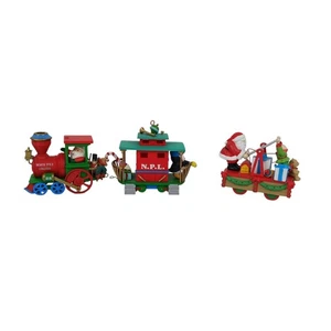 Vtg Carlton Cards Heirloom Collection Christmas Express Santa Train Ornaments - Picture 1 of 11