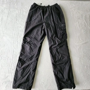 Wind River Snow Pants Mens Large Black Nylon Winter Insulated Fleece Lined Ski - Imagen 1 de 11