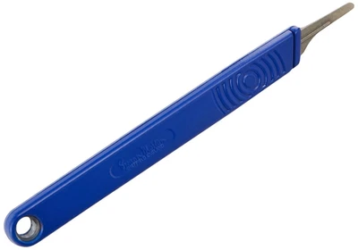 STAR SCHOOL SUPPLIES 2806 Swann Morton Retract Away Handle - Sleeved , Blue