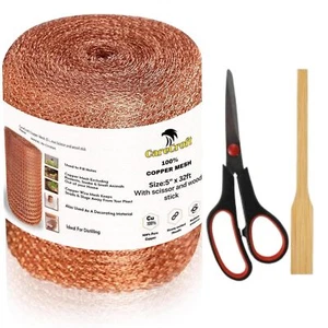 Copper Mesh Rodent Control Kit 5 in x 32 ft Rust Proof Rodent Proof Wire Mesh... - Picture 1 of 8
