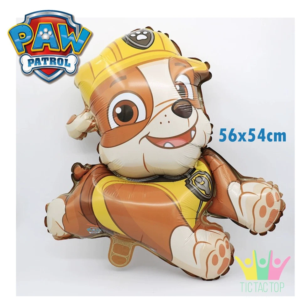 1x Paw Patrol Rubble Balloon Foil Air. Lolly Loot Bag Cake Party Cupcake Bunting - image 1 of 1