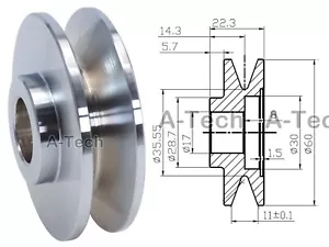 CHROME Single Groove Delco Alternator V Belt Pulley 60OD 10~27SI Ford Chevy - Bild 1 von 3