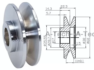 CHROME Single Groove Delco Alternator V Belt Pulley 60OD 10~27SI Ford Chevy - Image 1 of 3