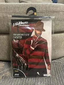 Nightmare on Elm Street Sweater Men’s Small Freddy Krueger Costume Halloween NEW - Picture 1 of 4