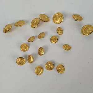 Lot of 19 United States Marine Corps Button USMC Eagle Anchor Gold Color - Picture 1 of 10