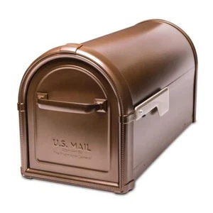 Copper Post Mount Mailbox Large Steel T2 Outdoor Mailbox Front Access Durable - Picture 1 of 8