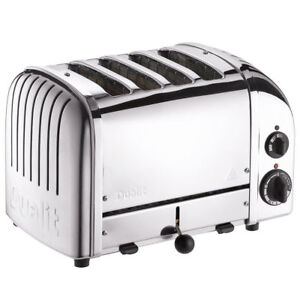Dualit Classic 4 Slot Toaster With Sandwich Cage Polished Stainless 40590
