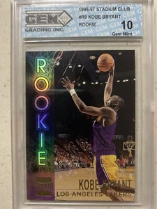 1996-1997 ESTADIO CLUB KOBE BRYANT NOVATO RADIOCONTROL #R9 GEMA COMO NUEVO 10 - Imagen 1 de 2