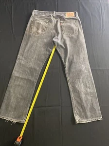Pantalones de mezclilla Levi's naranja tab 505 34x30 negros clásicos desvanecidos vintage años 90 - Imagen 1 de 12