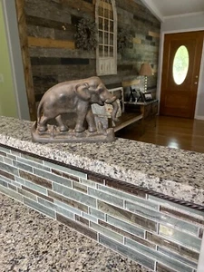 Vintage Old Cast Iron Elephant Door Stop Bookend Heavy 9.25” X 6.75” - Picture 1 of 5