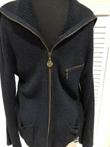 Cárdigan vintage de diseño náutico de Jean Paul Gaultier tejido azul con cremallera - Imagen 1 de 10
