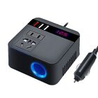 150W Car Power Inverter 12V to 110VAC Converter with Three USB Charging Ports