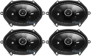 4) KICKER 43DSC6804 DSC680 6x8" 200W 2-Way 4-Ohm Car Coaxial Stereo Speakers - Picture 1 of 8