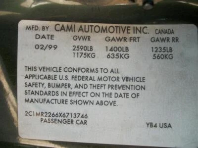 Used Front Left Lower Lower Control Arm Front fits: 1999 Chevrolet Metro Front L - Изображение 1 из 4